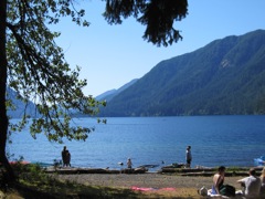 Lake Crescent from just outside our cabin