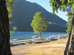 Lake Crescent on a windy evening